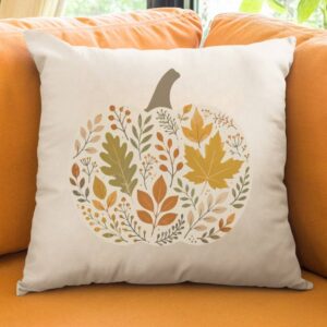 faire_b12_07 Pumpkin Silhouette Pillow Cover